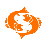 Pisces zodiac sign symbol